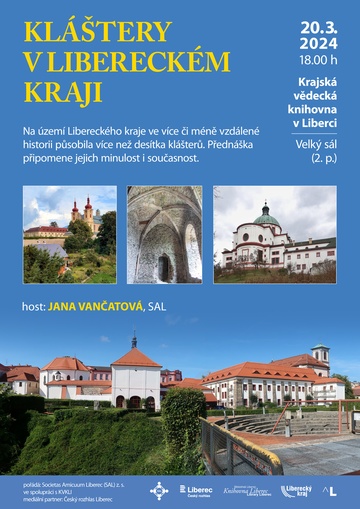 Plakát Kláštery v Libereckém kraji