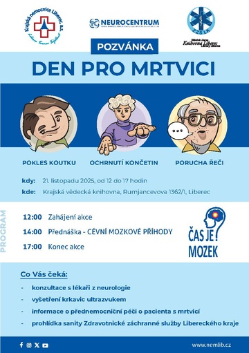 Plakát Čas je mozek: den pro mrtvici