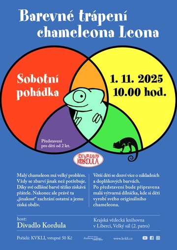 Plakát Barevné trápení chameleona Leona