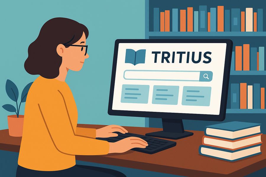 Plakát Tritius pro knihovny Libereckého kraje