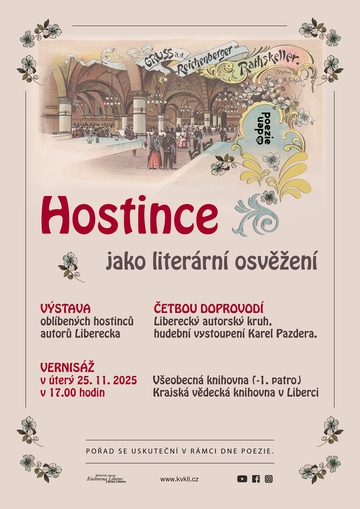 Plakát Hostince jako literární osvěžení