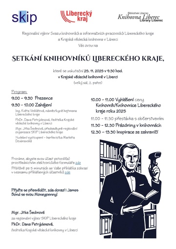 Plakát Setkání knihovníků Libereckého kraje