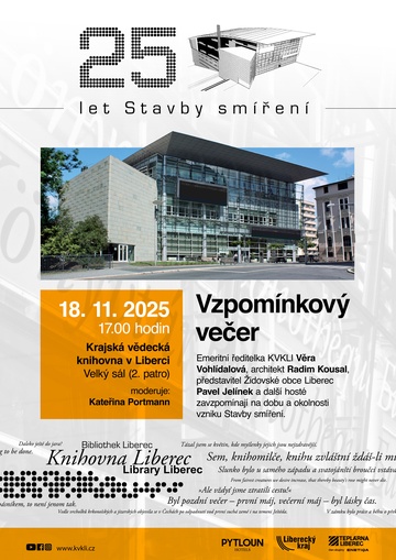 Plakát 25 let Stavby smíření: Vzpomínkový večer