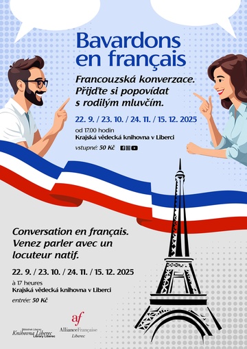 Plakát Bavardons en français - francouzská konverzace