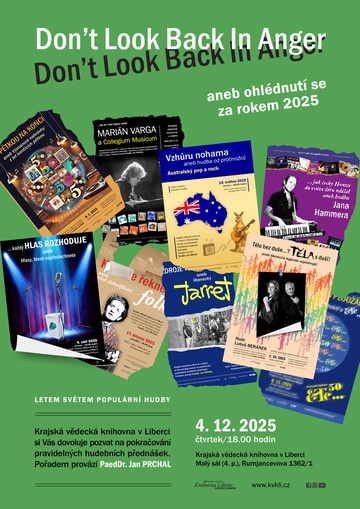 Plakát Don´t Look Back In Anger aneb Ohlédnutí se za rokem 2025