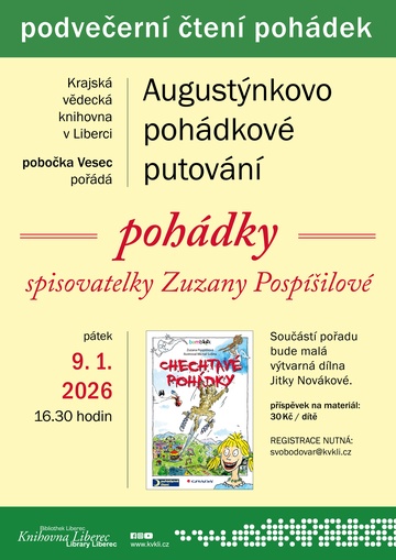 Plakát Podvečerní čtení pohádek: chechtavé