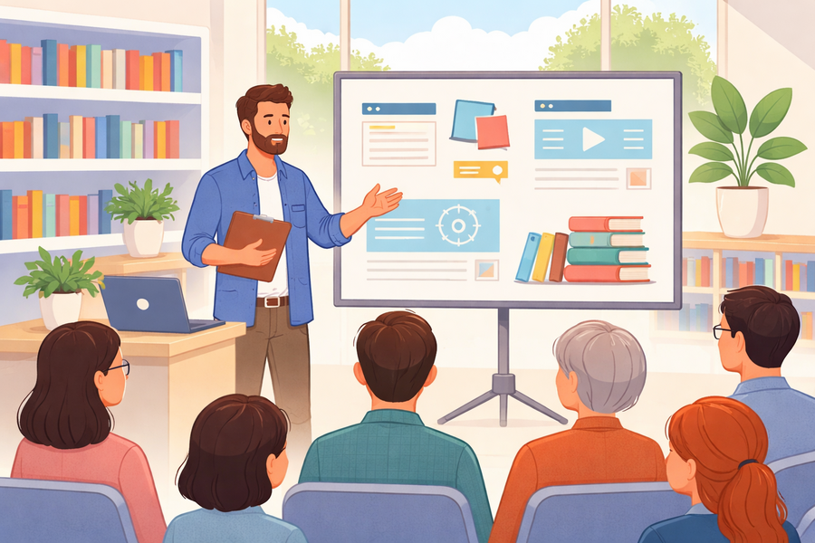 Plakát Knihovna Václava Havla jako inspirace pro knihovníky