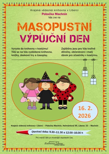 Plakát Masopustní výpůjční den