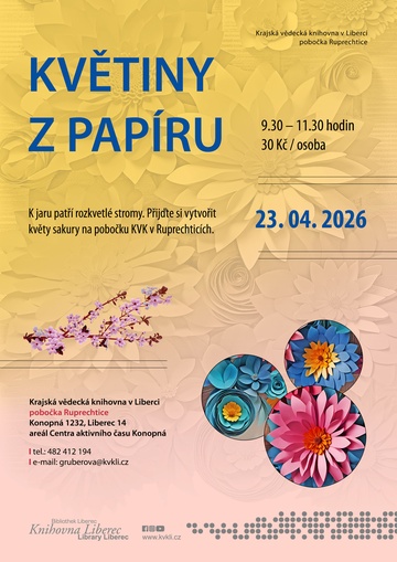 Plakát Květiny z papíru - výroba sakury