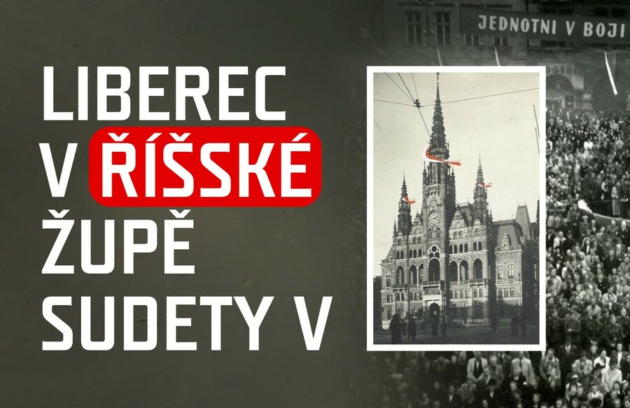 Plakát Liberec v Říšské župě Sudety V