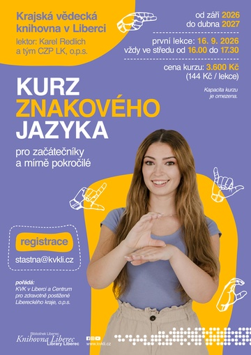 Plakát Kurz znakového jazyka