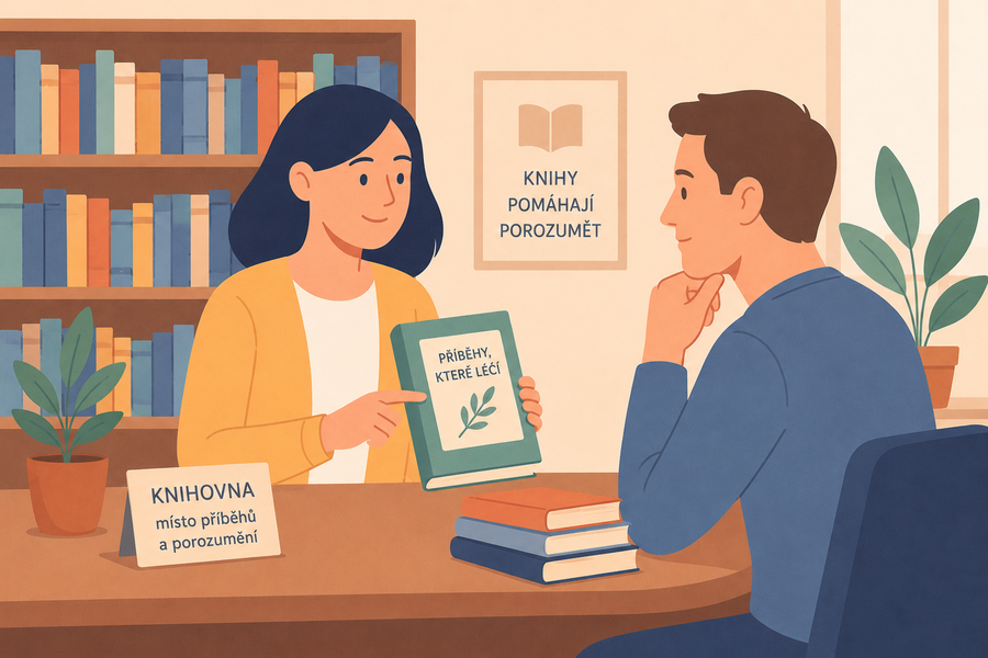 Plakát Biblioterapie v knihovnické praxi