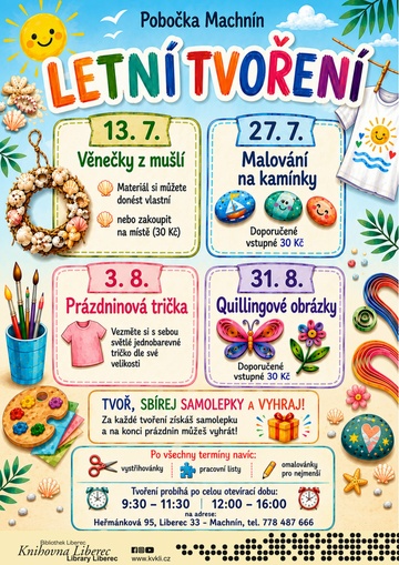 Plakát Letní tvoření: Prázdninová trička