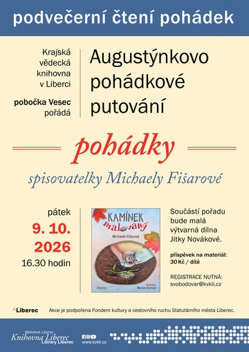 Plakát Podvečerní čtení pohádek: pohádky Michaely Fišarová