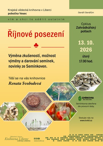 Plakát Zahradkářský potlach: říjnové posezení