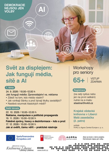 Plakát Svět za displejem: Falešné zprávy, hoaxy a dezinformace - kdo a proč
