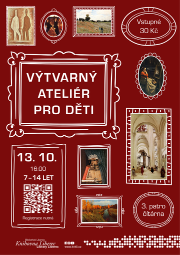Plakát Výtvarný ateliér pro děti 7–14 let