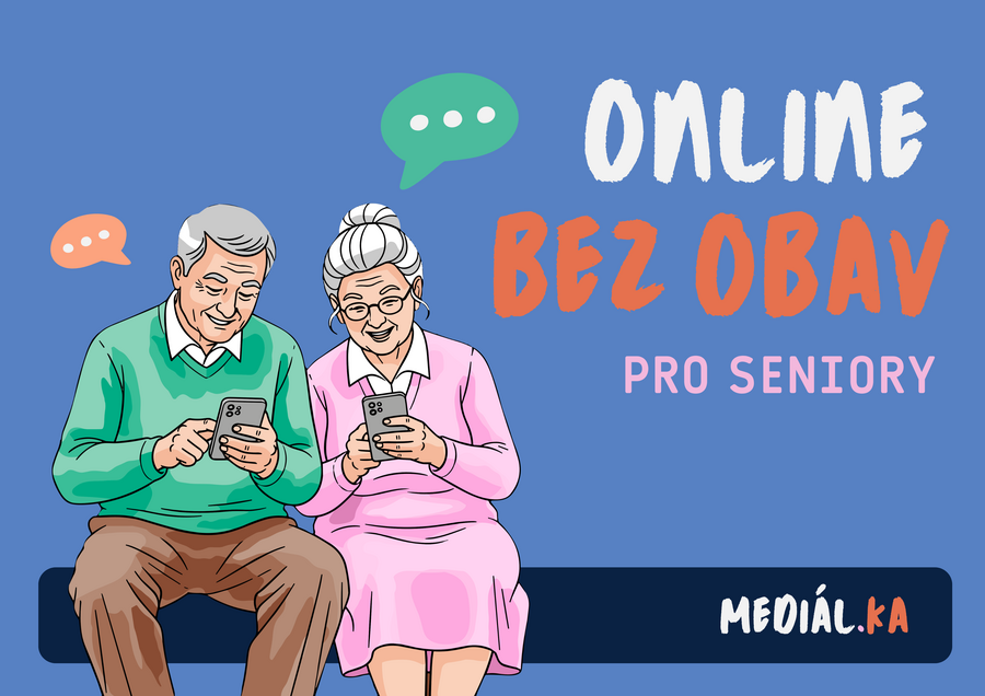 Plakát Online bez obav pro seniory