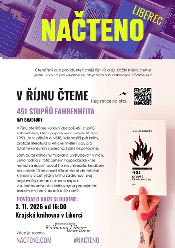 Plakát Načteno: Ray Bradbury 451 stupňů Fahrenheita