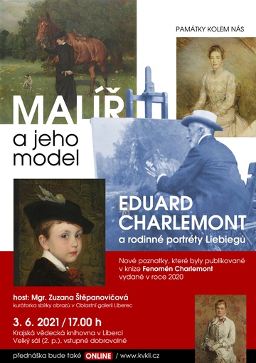 Plakát Malíř a jeho model / Eduard Charlemont a rodinné portréty Liebiegů