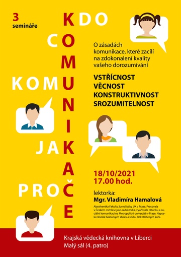Plakát KDO*CO*KOMU*JAK*PROČ aneb Zásady bezkonfliktní komunikace