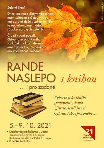 Plakát Rande naslepo (s knihou)