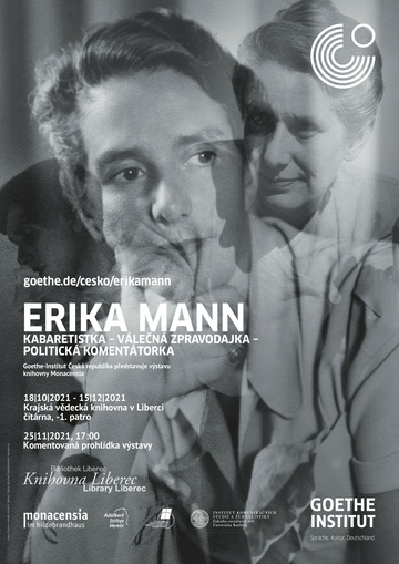 Plakát ERIKA MANN, kabaretistka - válečná reportérka  - politická komentátorka