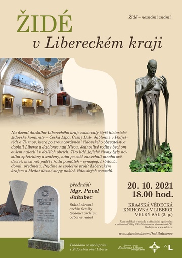 Plakát Židé v Libereckém kraji