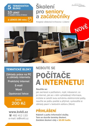 Plakát Nebojte se počítače a internetu 