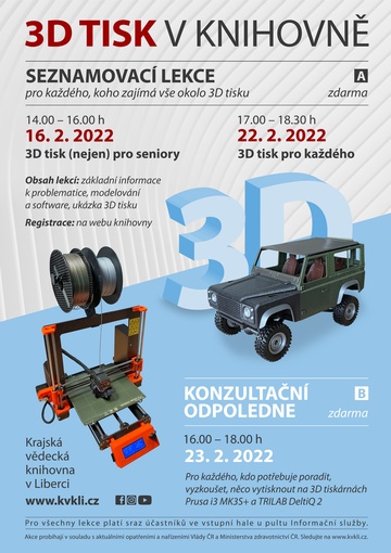 Plakát 3D tisk (nejen) pro seniory 
