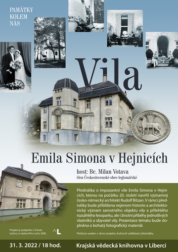 Plakát Vila Emila Simona v Hejnicích