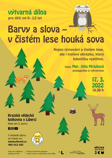 Plakát Barvy a slova - v čistém lese houká sova (BMČ)