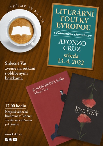 Plakát Literární toulky Evropou - AFONSO CRUZ  