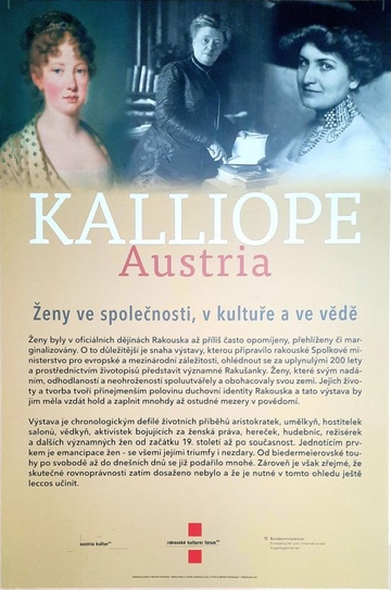 Plakát KALLIOPE Austria: Ženy ve společnosti, v kultuře a ve vědě