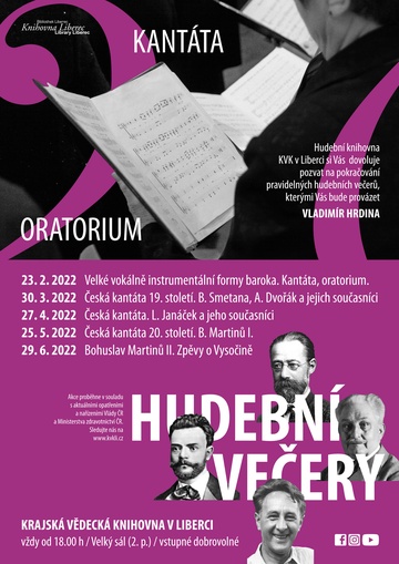 Plakát ČESKÁ KANTÁTA 20. STOLETÍ – B. Martinů (1.)