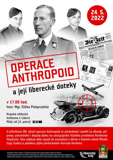 Plakát Operace Anthropoid a její liberecké doteky