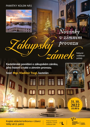 Plakát Zákupský zámek – novinky v zimním provozu