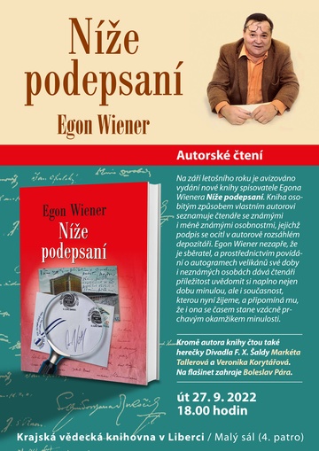 Plakát Egon Wiener: Níže podepsaní