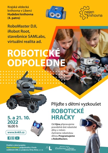 Plakát Robotická dílna - výuka Codey Rocky