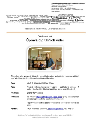 Plakát Úprava digitálních videí