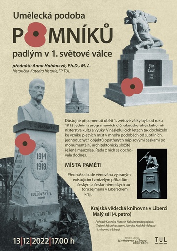 Plakát Umělecká podoba pomníků padlým v 1. světové válce