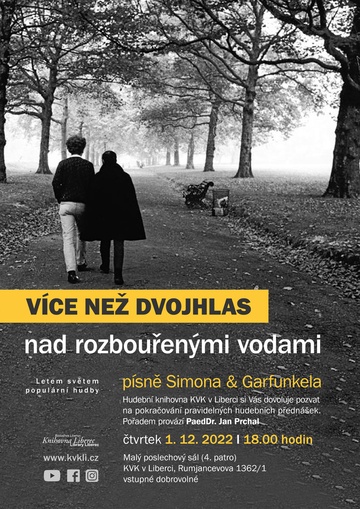Plakát Více než dvojhlas nad rozbouřenými vodami aneb Písně SIMONA & GARFUNKELA