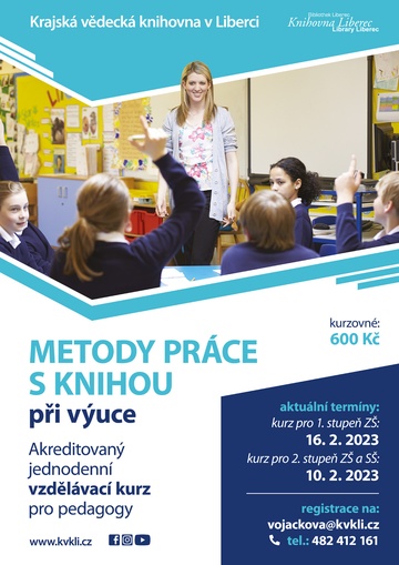 Plakát Metody práce s knihou ve výuce - II. stupeň 