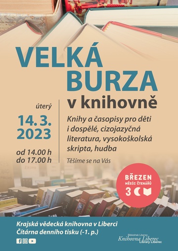 Plakát Burza knih a časopisů (BMČ)