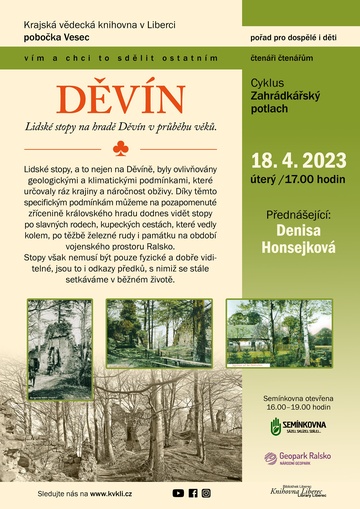 Plakát Lidské stopy na hradě Děvín v průběhu věků