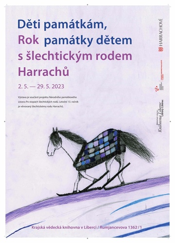 Plakát Děti památkám, památky dětem. Rok s šlechtickým rodem Harrachů