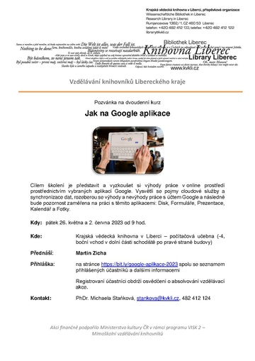 Plakát Jak na Google aplikace 2. část