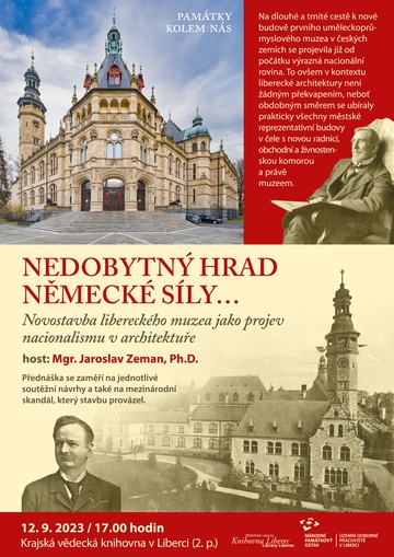 Plakát „Nedobytný hrad německé síly…“ Novostavba libereckého muzea jako projev nacionalismu v architektuře