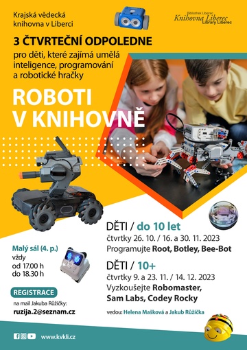 Plakát Roboti v knihovně