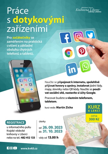 Plakát Práce s dotykovým zařízením